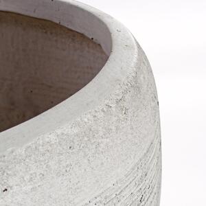 Két fehér beton kerti edény készlete Bizzotto Grafit 42,5/53,5 cm