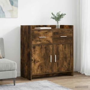 VidaXL Széf Füstös Tölgy 75 x 36 x 80 cm Szerelt Fa