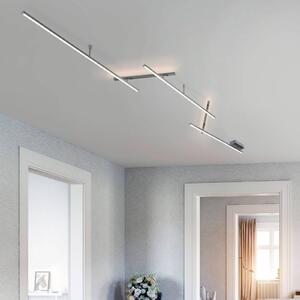 Trio Lighting Indira forgatható LED mennyezeti lámpa, fényerőszabályozóval, nikkel, dimmelhető, Alu / szürke / cink, Nappali / Étkező, fém, Modern