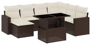 VidaXL Polyrattan Kerti Ülőgarnitúra - 8 részes - Barna