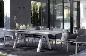 Barna kerámia kerti összecsukható étkezőasztal Bizzotto Kriton 205/265 x 103 cm