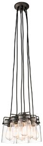Kichler klasszikus modern vintage függeszték brinley barna átlátszó elskl-brinley6-oz