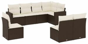 VidaXL Polyrattan Kerti Ülőgarnitúra - Barna - 8 részes