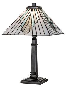 Elstead lighting klasszikus tiffany asztali lámpa alderley barna sokszínű elstf-alderley-tl-l