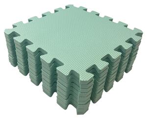 Puzzle habszivacs játszószőnyeg Light Green 90x90 cm