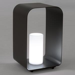Fekete fém kerti asztali LED lámpa Bizzotto Rinley 45 cm