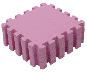 Puzzle habszivacs játszószőnyeg Pink 90x90 cm