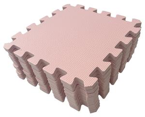 Puzzle habszivacs játszószőnyeg Light Pink 90x90 cm