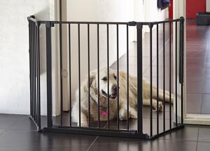 BabyDan Védőrács kutyáknak Pet Flex M, fém, fekete