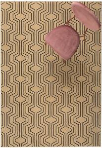 Bézs mintás szőnyeg Bold Monkey Lengő vonalak 160x230 cm