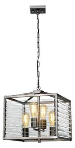 Elstead loft modern függeszték louvre szürke elslouvre-4p