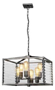 Elstead loft modern függeszték louvre szürke elslouvre-6p