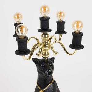 Fekete asztali lámpa Bold Monkey Jelenleg Koronás Párduc 62 cm