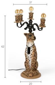 Barna asztali lámpa Bold Monkey Proudly Crown Panther 62 cm