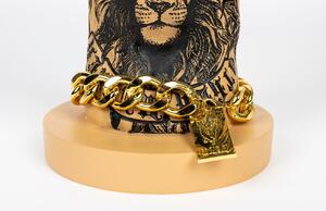 Füstszürke üveg oldalasztal Bold Monkey Fother Mucker Lion 40 cm