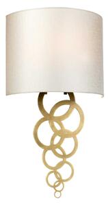 Elstead glamour modern fali lámpa curtis bézs sárgaréz elscurtis-medium-ab