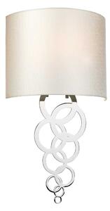 Elstead glamour modern fali lámpa curtis bézs króm elscurtis-medium-pc