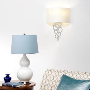 Elstead glamour modern fali lámpa curtis bézs króm elscurtis-large-pc