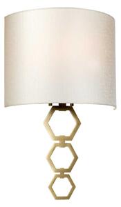 Elstead glamour modern fali lámpa clark bézs sárgaréz elsclark-medium-ab