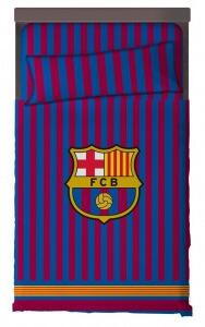 FC BARCELONA Ágynemű szett 100% pamut, ágytakaró 180X270 + gumis lepedő 105x200+25 + párnahuzat 45X125