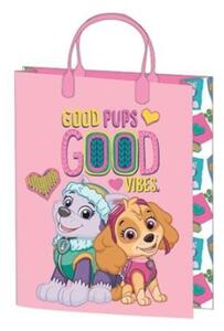 Ajándéktasak 32x27x10cm, laminált műanyag felülettel - Paw Patrol Blue