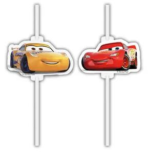 4db Papír szívószál CARS DISNEY