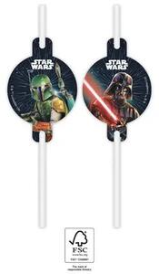 4db Papír szívószál STAR WARS GALAXY