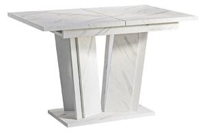 Asztal Goodyear 130, 75x80cm, Fehér, Fehér márvány
