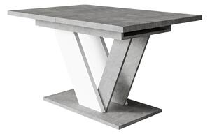 Asztal Violium, 76x80cm, Beton, Fehér