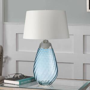 Elstead glamour modern asztali lámpa lena large fehér kék elslenatllblueowss