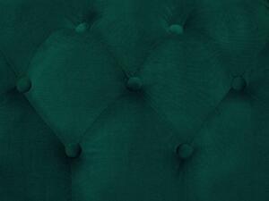 Chesterfield Stílusú Háromszemélyes Zöld Bársonyszövet Kanapé SOTRA