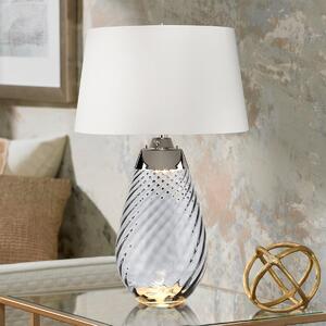 Elstead glamour modern asztali lámpa lena large fehér szürke elslenatllsmokeowss