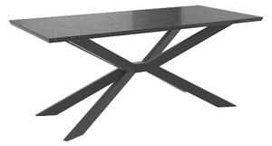 Asztal Goodyear 135, 74x90cm, Fekete márvány, Fekete