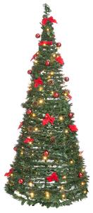 Karácsonyfa Összecsukható LED PINEORA 185 cm Zöld