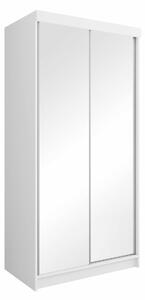 Gardróbszekrény Dover 102, Laminált forgácslap, 200x100x62cm, Fehér