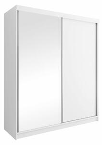Gardróbszekrény Dover 107, Laminált forgácslap, 200x200x62cm, Fehér