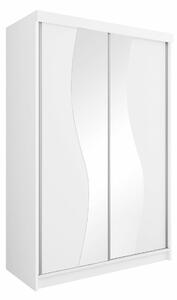 Gardróbszekrény Dover 110, Laminált forgácslap, 200x150x62cm, Fehér