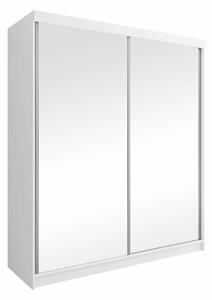 Gardróbszekrény Dover 106, Laminált forgácslap, 200x200x62cm, Fehér