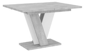 Asztal Goodyear 125, 75x90cm, Szürke, Fehér
