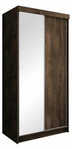 Gardróbszekrény Dover 103, Laminált forgácslap, 200x100x62cm, Sötét hamuszürke