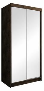 Gardróbszekrény Dover 102, Laminált forgácslap, 200x100x62cm, Sötét hamuszürke
