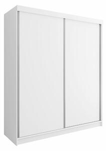 Gardróbszekrény Dover 108, Laminált forgácslap, 200x200x62cm, Fehér