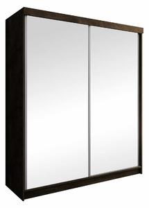 Gardróbszekrény Dover 106, Laminált forgácslap, 200x200x62cm, Sötét hamuszürke