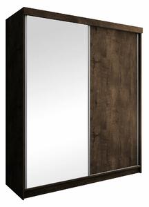 Gardróbszekrény Dover 107, Laminált forgácslap, 200x200x62cm, Sötét hamuszürke