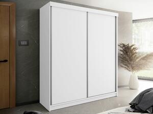 Gardróbszekrény Dover 108, Laminált forgácslap, 200x200x62cm, Fehér