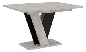 Asztal Goodyear 125, 75x90cm, Szürke, Fekete