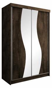 Gardróbszekrény Dover 110, Laminált forgácslap, 200x150x62cm, Sötét hamuszürke