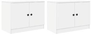 VidaXL Tároló szekrény loft ágyhoz 2 db Fehér 66 x 35 x 48 cm