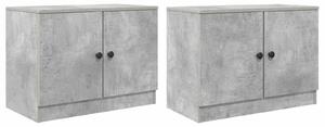 VidaXL Tároló szekrény loft ágyhoz 2 db Betonszürke 66 x 35 x 48 cm