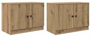 VidaXL Tároló szekrény loft ágyhoz 2 db Kézműves Tölgy 66 x 35 x 48 cm